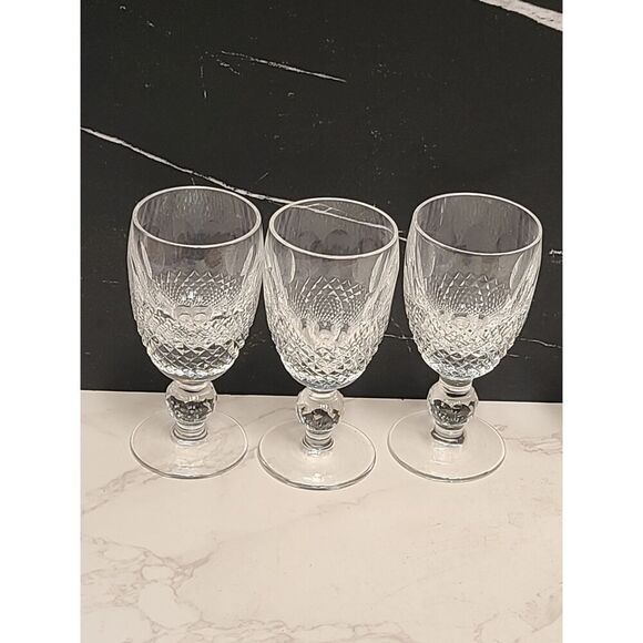 Waterford Crystal COLLEEN Short Stem Sherry Glasses 4. 1/4" Set of 6 EUC - Picture 6 of 9